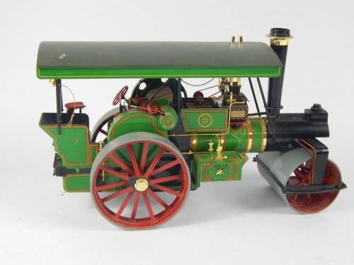 A model of a steam traction engine roller