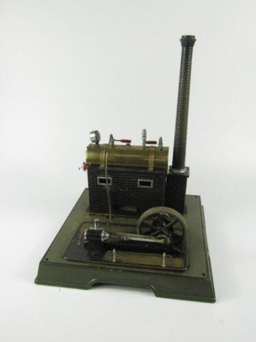 A Marklin brass and tin steam engine