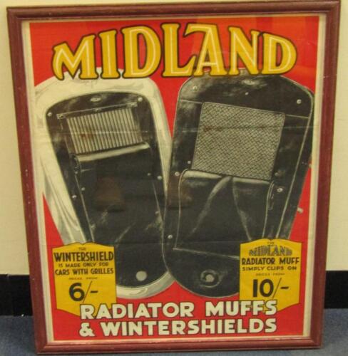 A Midland Radiator Muffs & Wintershields mid 20thC poster