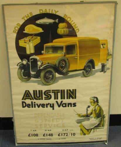 An Austin Delivery Vans early 20thC poster