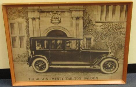 An early 20thC Austin Twenty 'Carlton' Saloon poster