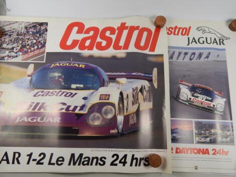 Jaguar Le Mans and Daytona motor racing posters