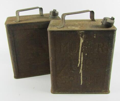 A pair of BP petrol cans.