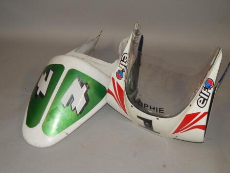 A Honda Racing motorbike fairing