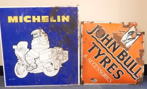 A John Bull Tyres & Accessories enamel sign