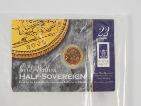 A Millennium gold half sovereign