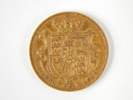 A William IV gold sovereign