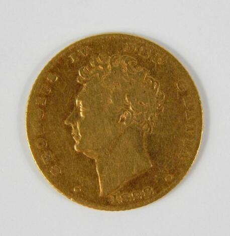 A George IV gold half sovereign