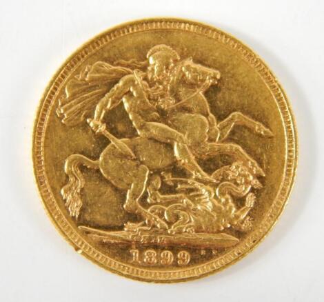 A Victorian gold sovereign