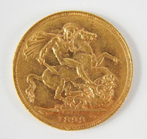 A Victorian gold sovereign