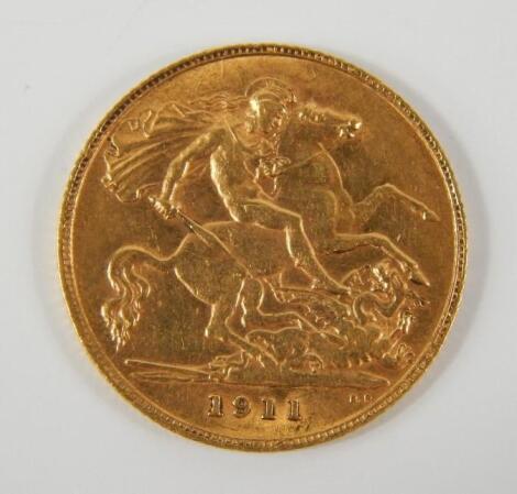 A George V gold half sovereign