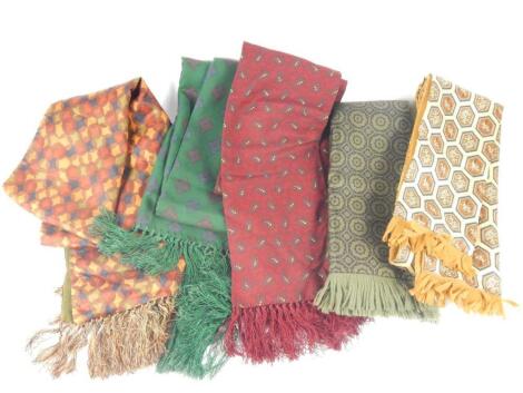 Five gentleman's dress scarves; Tootal