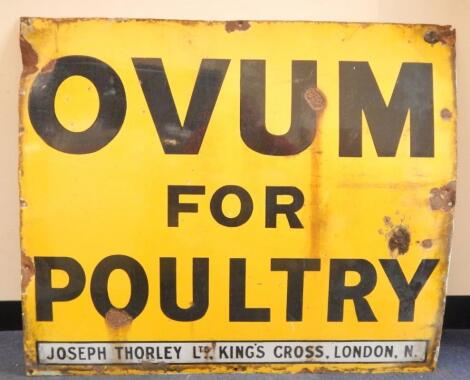 A Drum for Poultry enamel sign