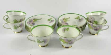 A Royal Doulton porcelain part tea service