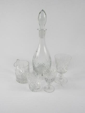 A part suite of Royal Doulton crystal table glass ware