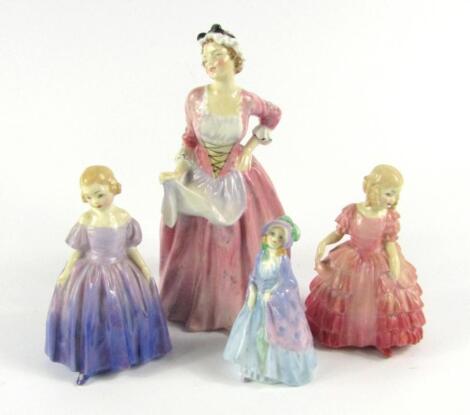 Four Royal Doulton figures