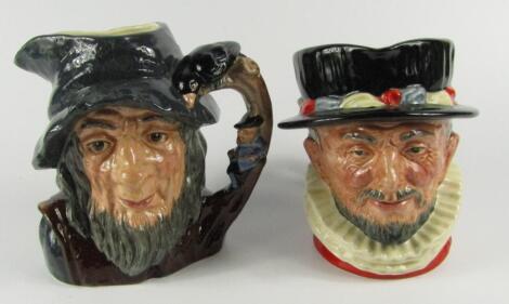 A Royal Doulton pottery large character jug modelled as Rip Van Winkle