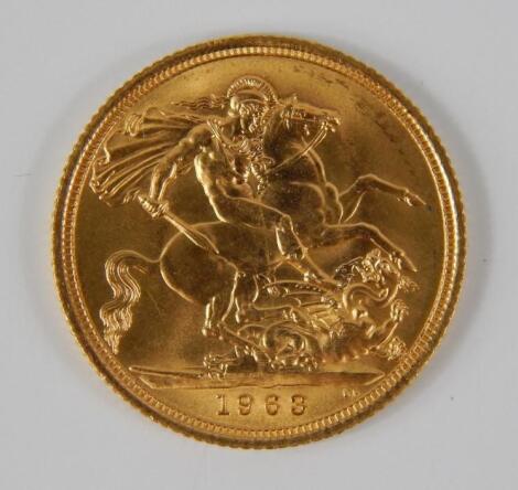 An Elizabeth II gold sovereign