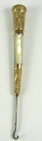 A late Victorian button hook