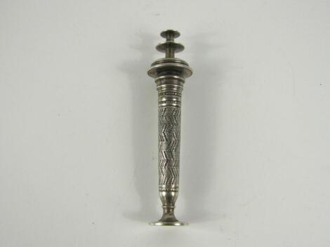 An Edwardian steel needle case