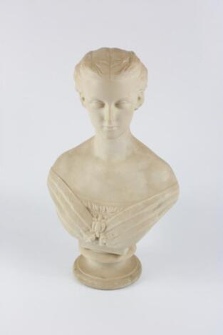 A Copeland Parian bust of Alexandra