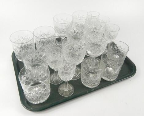 A Thomas Webb part suite of cut table glass