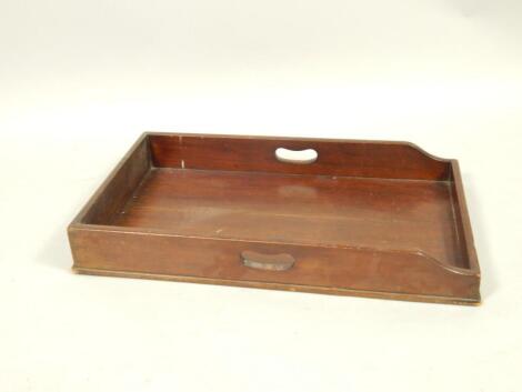 An Edwardian mahogany butler's tray