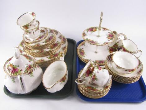 A Royal Albert porcelain part dinner and tea service