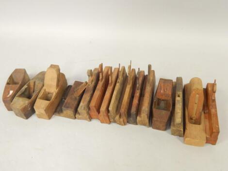 Fifteen woodworkers moulding planes.