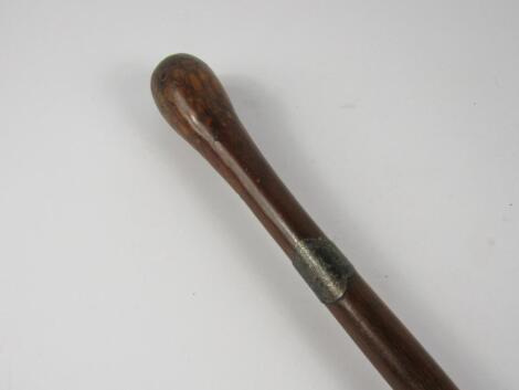 A Victorian root wood walking stick