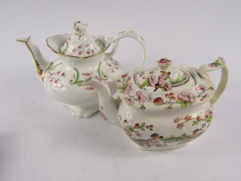 A Samuel Alcock early 19thC porcelain teapot