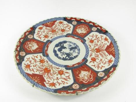 A Japanese Imari fluted charger