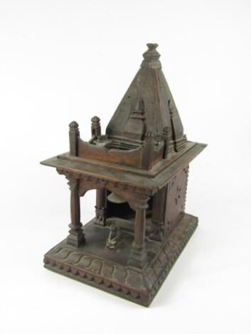 An Eastern carved hardwood temple shrine