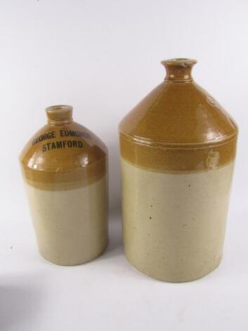 A Price of Bristol two tone stoneware flagon for George Edmonds