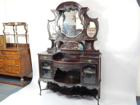 A Victorian mahogany display cabinet