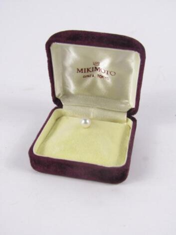 A Mikimoto cultured pearl tie pin