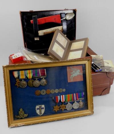 A First and Second World War father and son medal collection