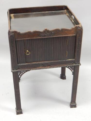 A George III mahogany pot cupboard