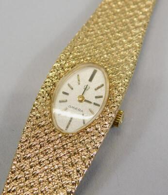 A 9ct gold ladies Omega wristwatch