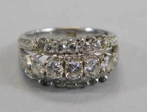 An 18ct white gold diamond ring