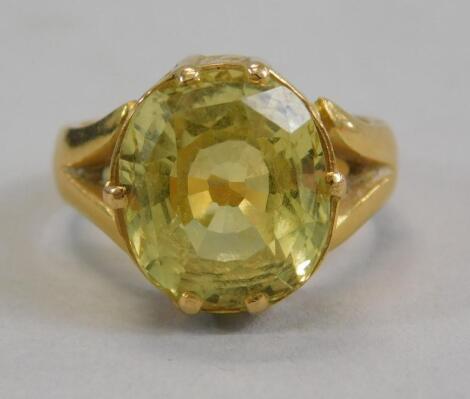 A citrine dress ring