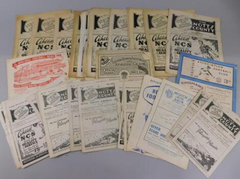 A collection of Notts County football programmes