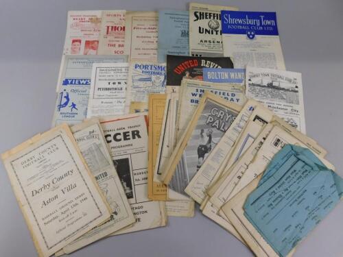 A collection of 1940's football programmes