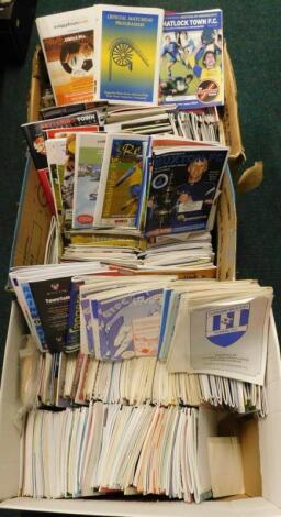 A large quantity of non league football programmes