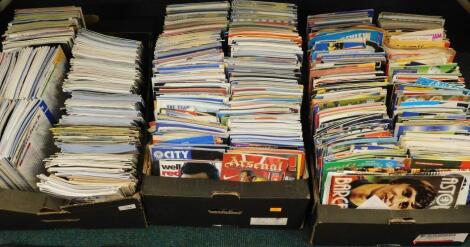 A large quantity of football league programmes