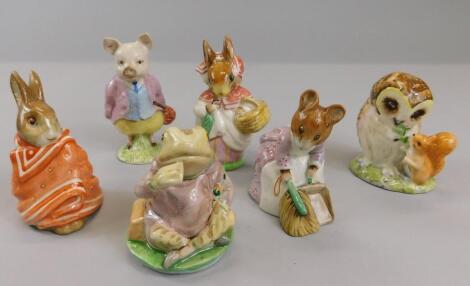 Six Beatrix Potter figures