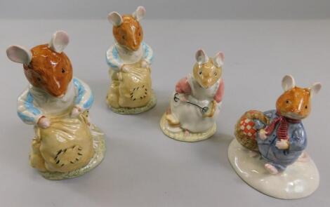 Four Royal Doulton Brambly Hedge figures