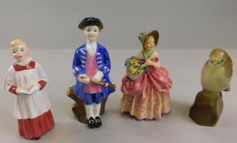 Four Royal Doulton figures