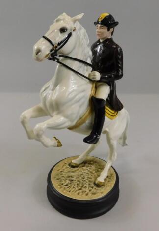 A Beswick Connoisseur horses collection Lipizzaner with rider