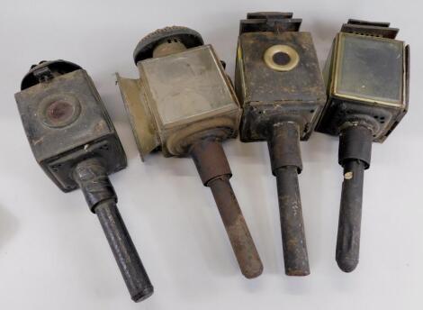 Various late 19th/early 20thC coaching lamps